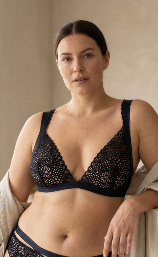kisui Berlin Dessous Schwarze Spitze Lingerie