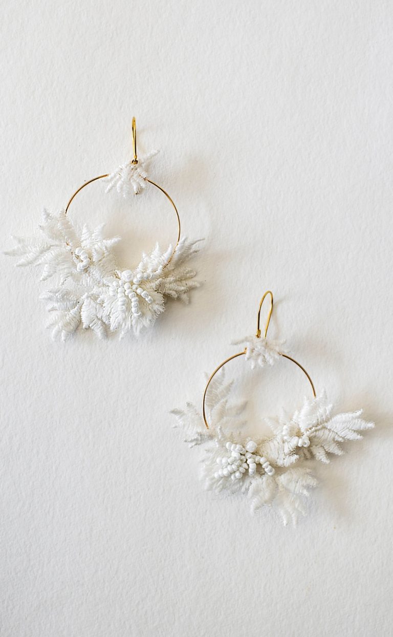 Spring Snowflakes Hoops