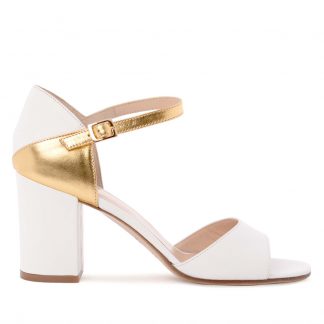 kisui Berlin Brautschuhe Bridal Shoes Blockabsatz ivory gold