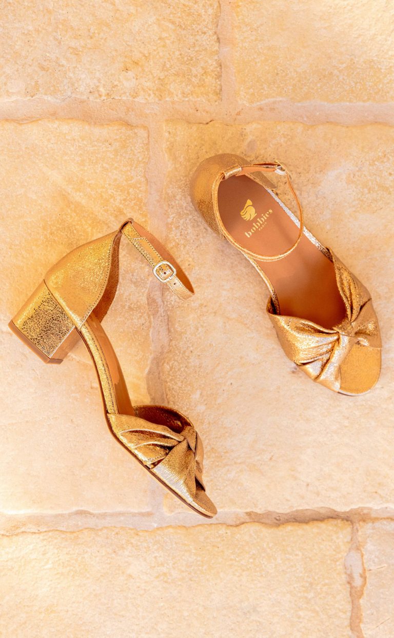 Bobbies – Gloria Gold Sandals