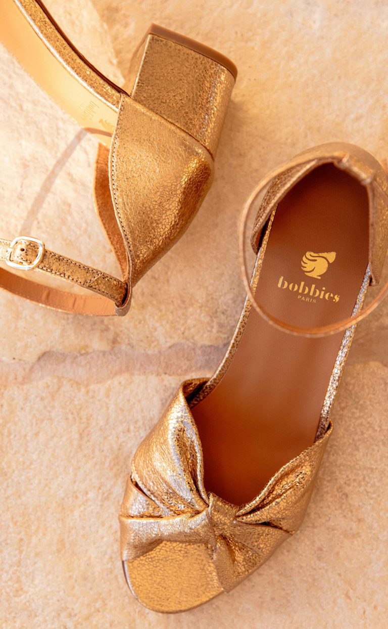 Bobbies – Gloria Gold Sandals