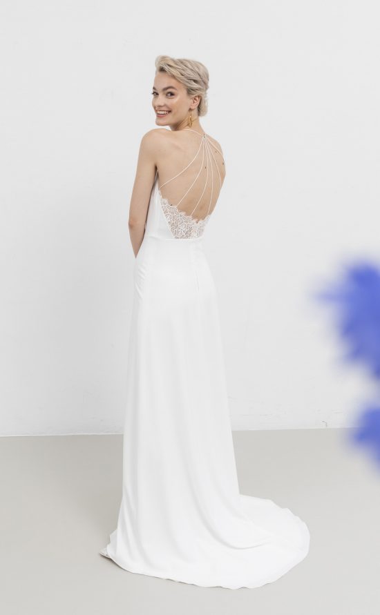 kisui Berlin Brautkleid schöner Rücken schlicht modern