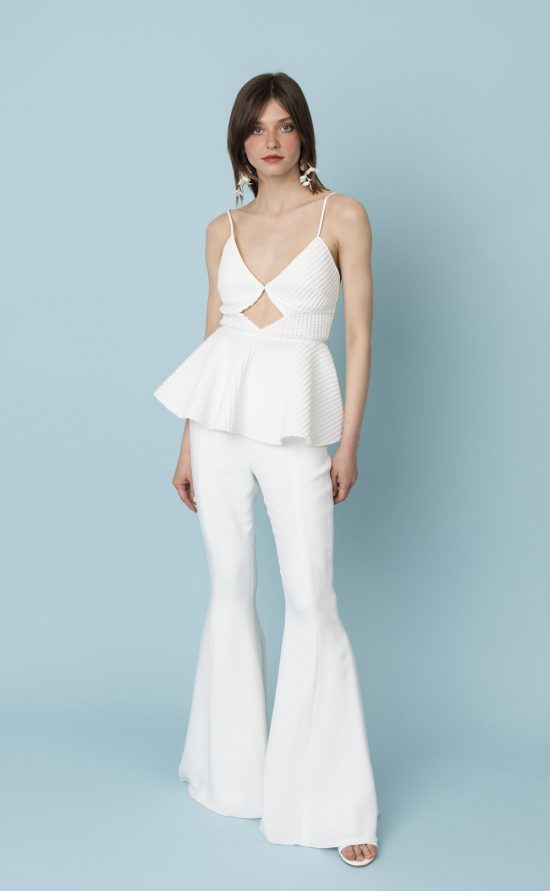 Braut Schlaghose Top modern kisui Berlin Bridal flared trousers top