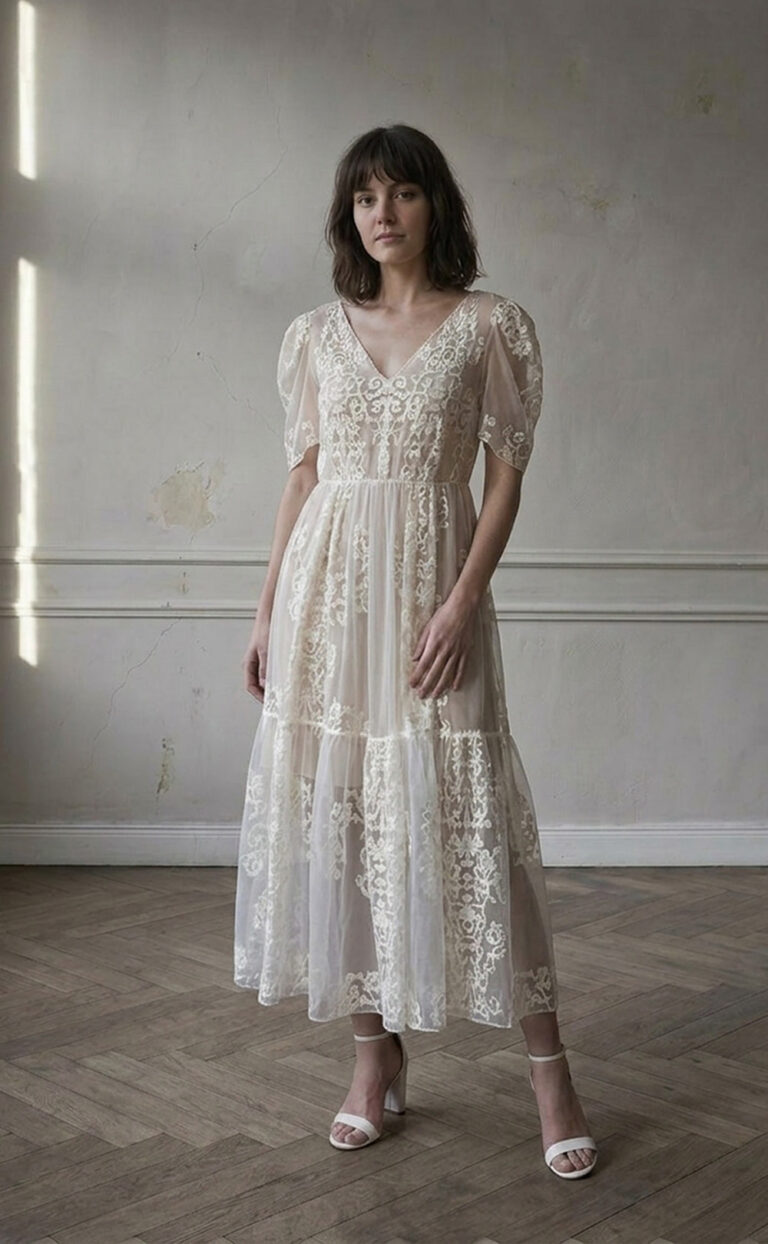 Blommagrita – zartes Kleid mit Ärmeln