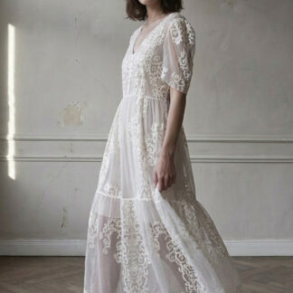 Blommagrita - zartes Kleid mit Ärmeln