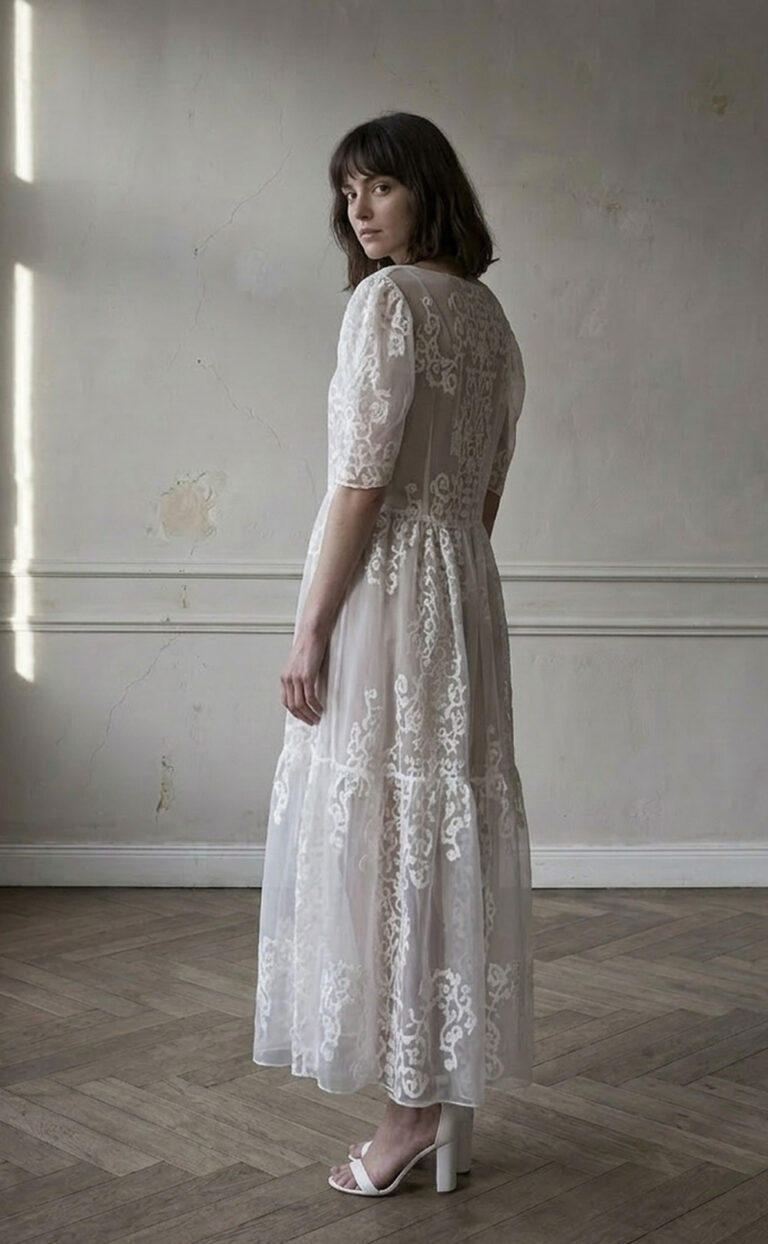 Blommagrita – zartes Kleid mit Ärmeln