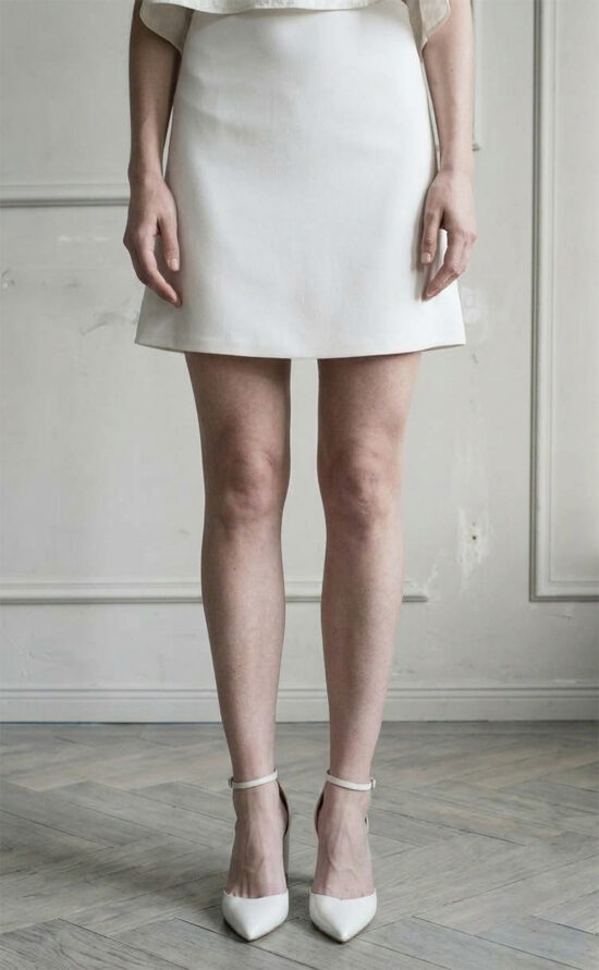 kisui Berlin moderne Brautmode Minirock
