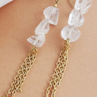 kisui Berlin Brautohrringe Bergkristall Boho Hochzeit Vintage Bridal Earrings
