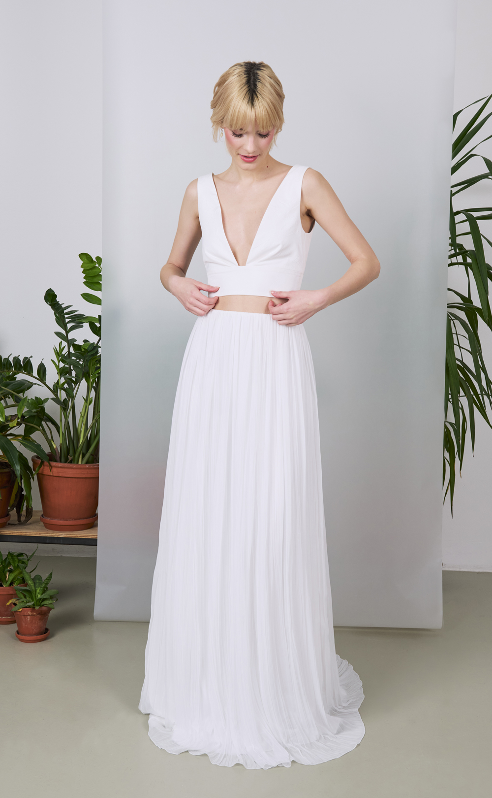 Elowyn | Round Neck Short Sleeve Pocket Maxi Dress main image 1