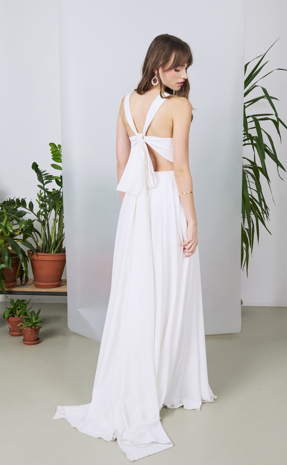 v neck spaghetti strap bridesmaid dress ROCOCO SAND Luca Maxi Dress | Pink/Green | Size M main image 0