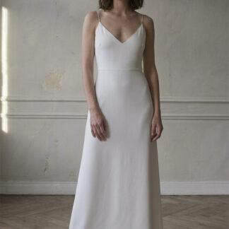 kisui Berlin schlichtes Brautkleid kurz Brautmode made in Germany