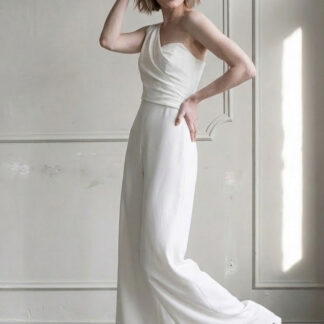 kisui Jumpsuit asymmetrisch elegant ivory urban wedding