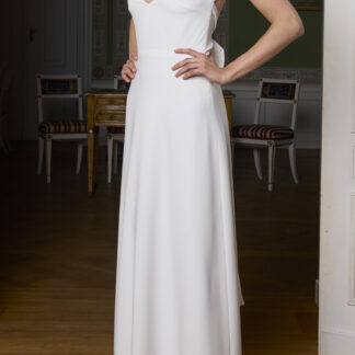 kisui Brautkleid kurz Standesamt Kleid mit Schleife Sommerhochzeit Civil Wedding