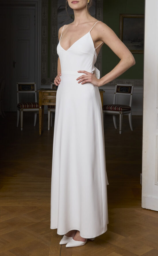 kisui Brautkleid kurz Standesamt Kleid mit Schleife Sommerhochzeit Civil Wedding
