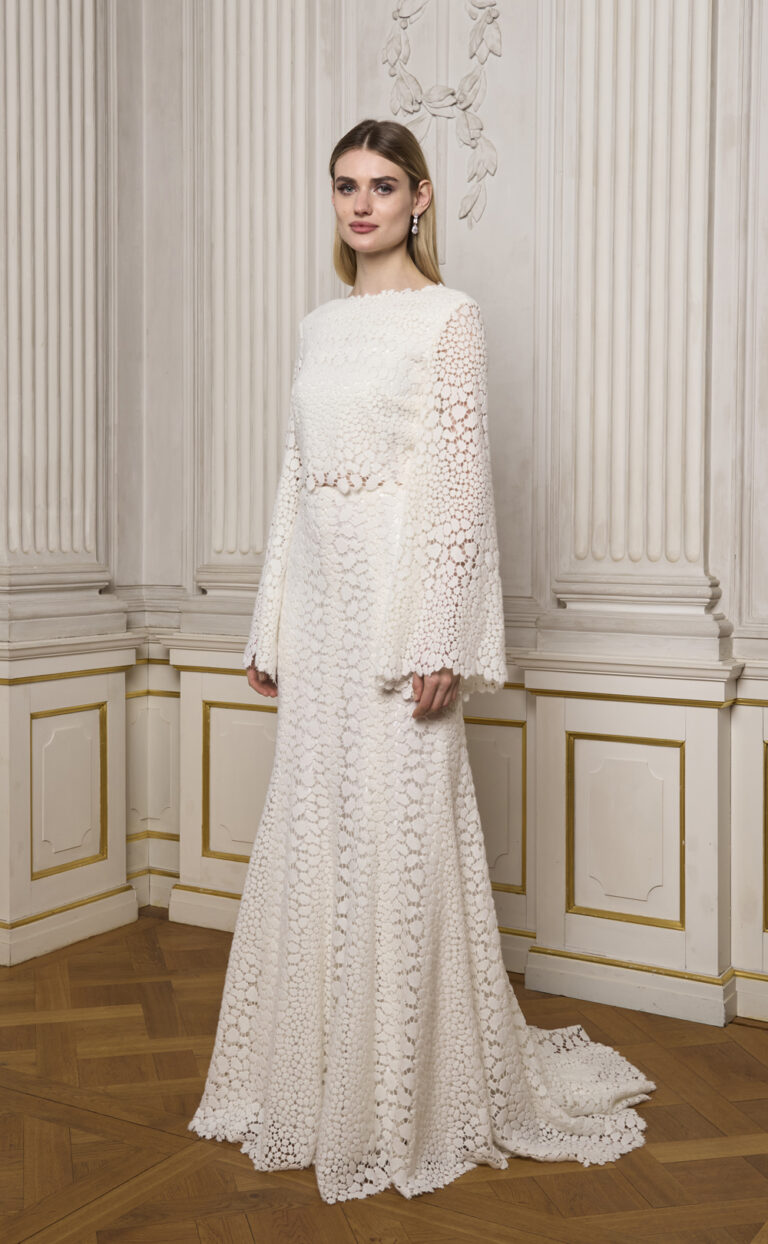 Two-Piece: Style Tansila Lace Jacket & Tansila Lace Skirt