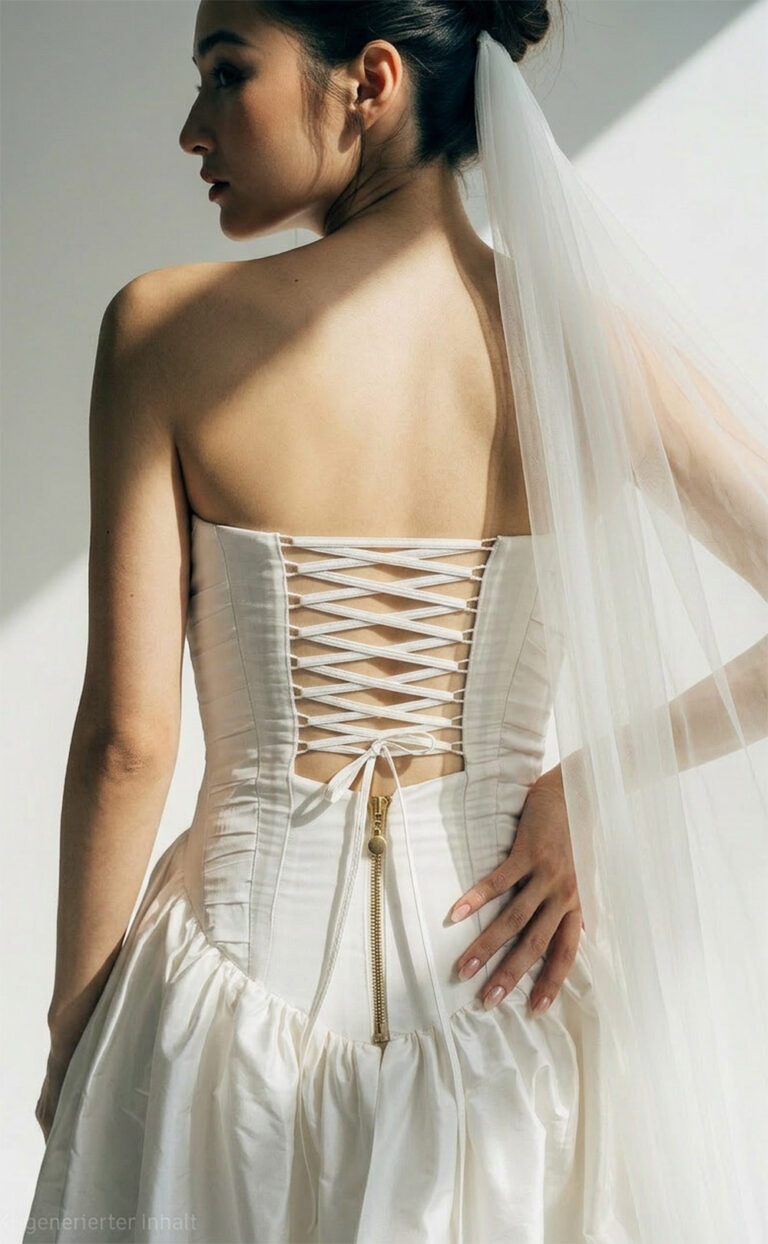 Avara Corset Skirt – Moderner Brautlook aus französischem Seidendupion