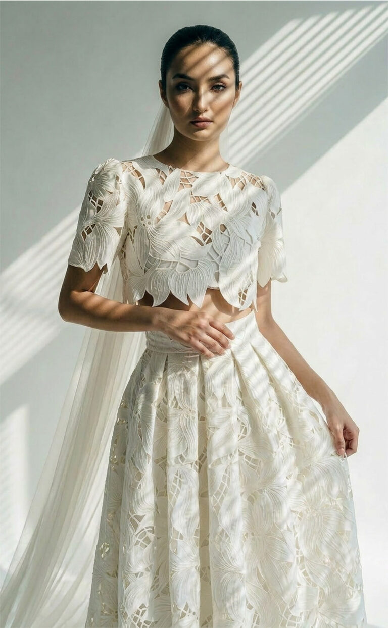 Leniq Shirt & Leniq Rock – Florale Couture in moderner Form