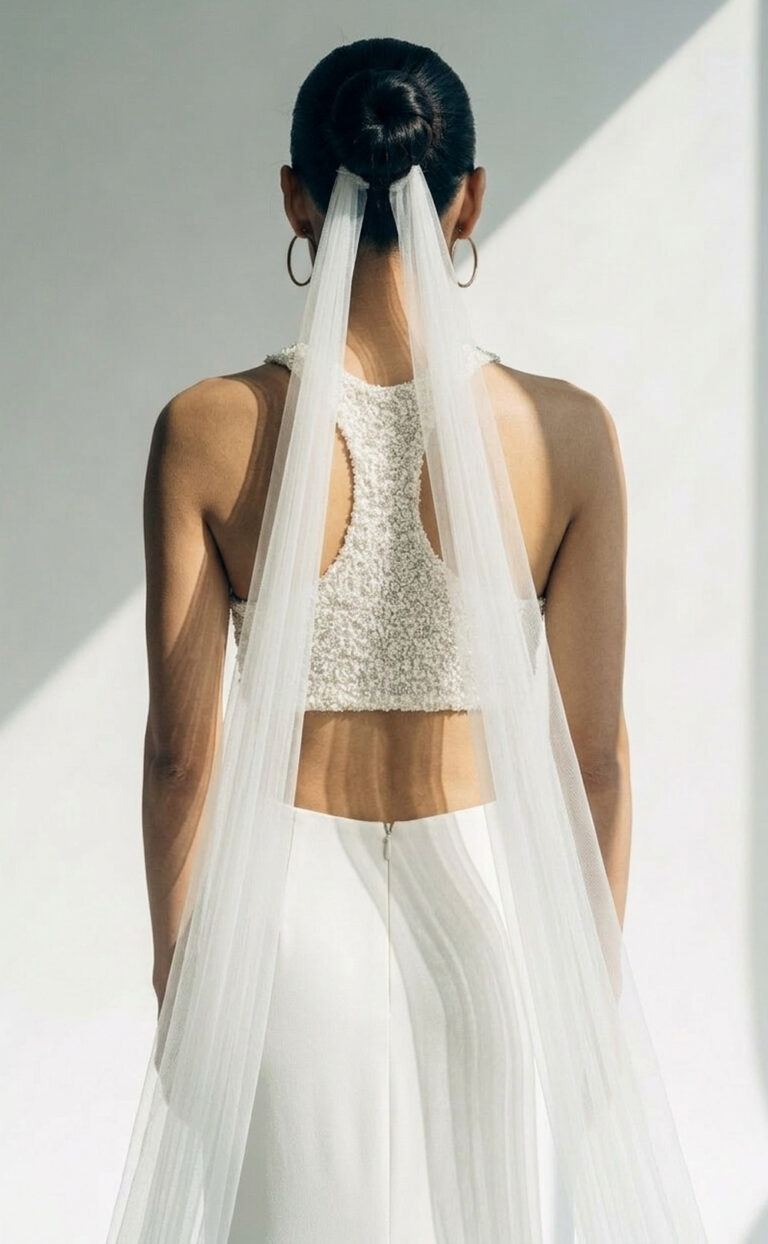 Lumi Top – Modernes Braut-Top mit funkelnden Mikroperlen