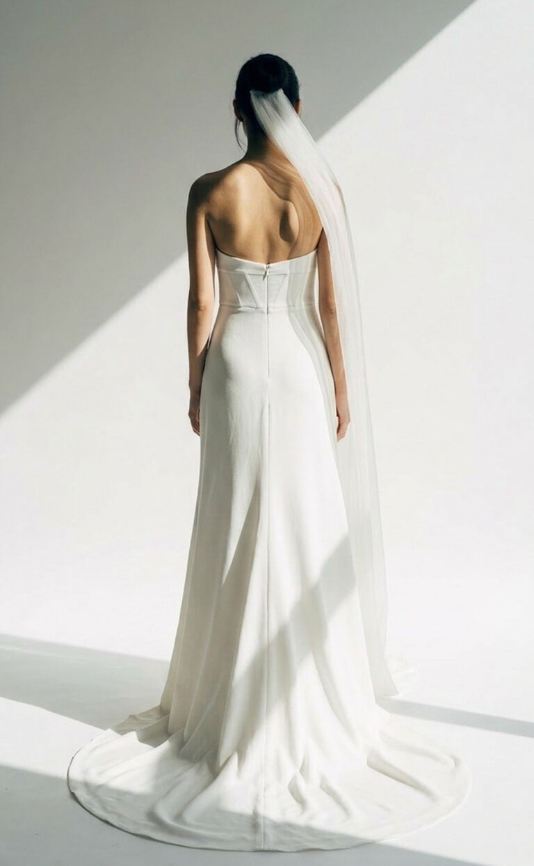 Nadé Pure – Modernes Brautkleid aus italienischem Viskose-Stretch