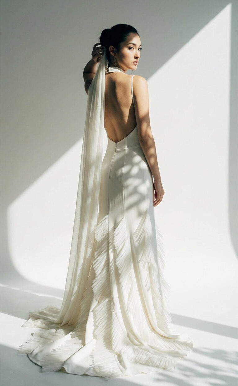 Nadé Tubes – Modernes Brautkleid mit handgeschnittenen Tülltubes