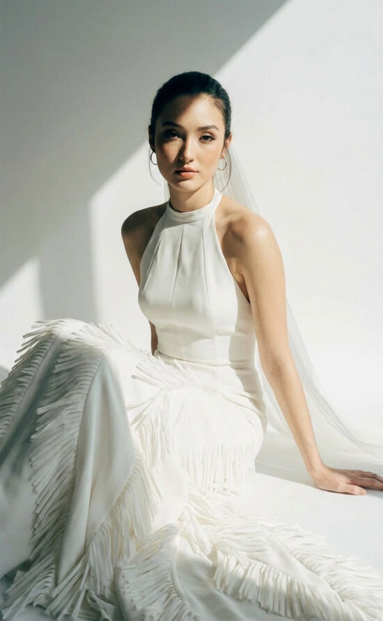 Nadé Tubes – Modernes Brautkleid mit handgeschnittenen Tülltubes