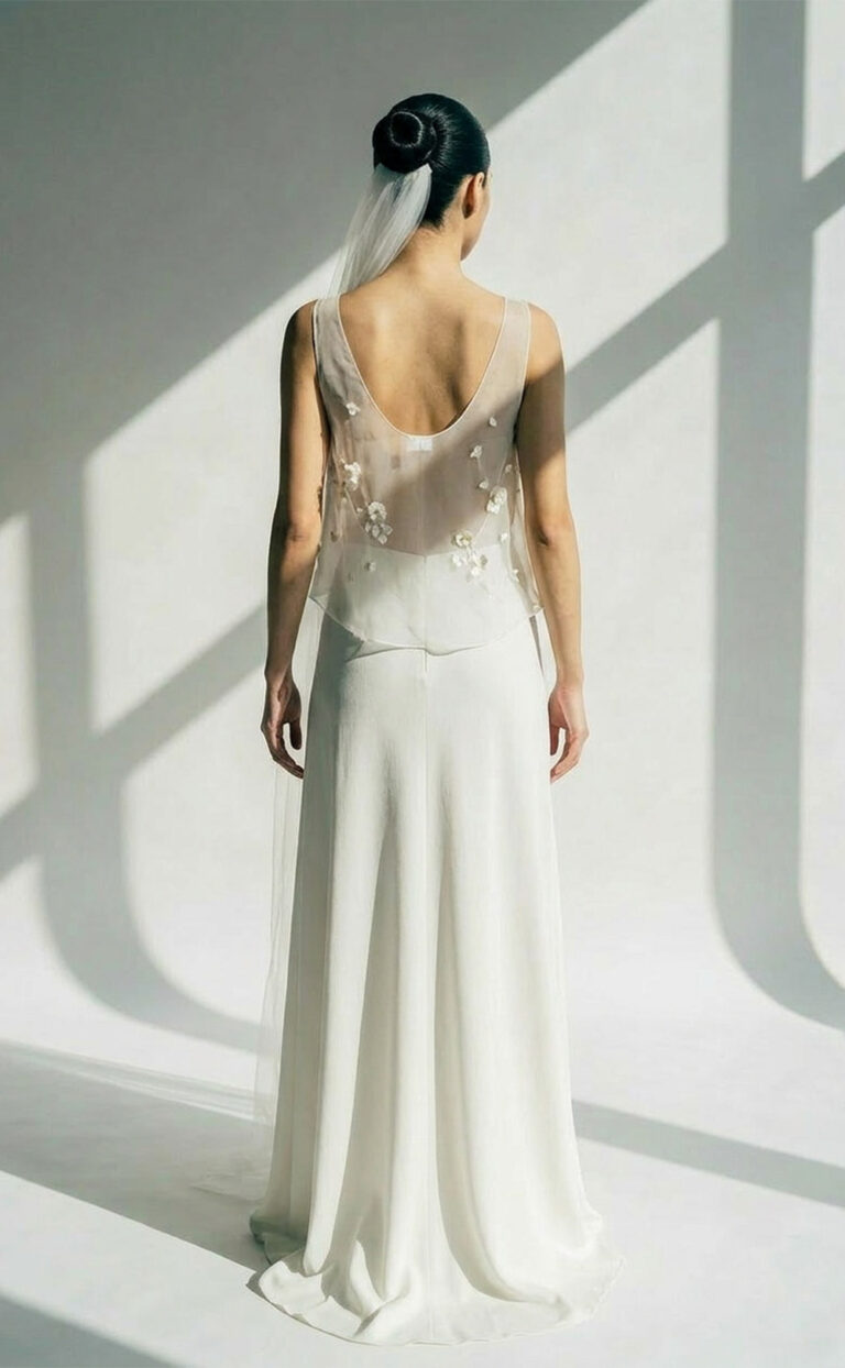 Neya Flowers Top – Zarte Blüten auf fließender Seide