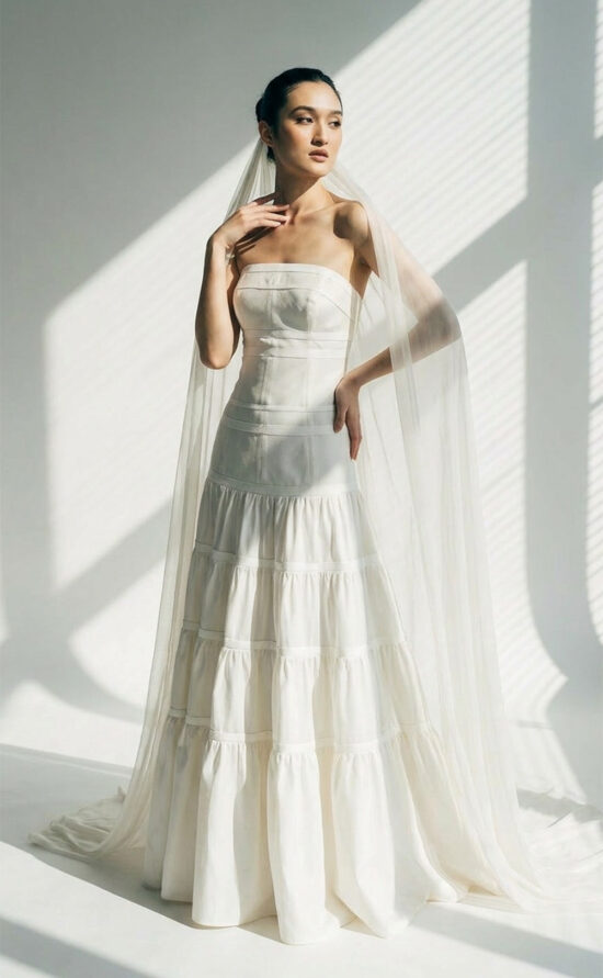 Nive – Modernes Brautkleid mit wandelbaren Bändern