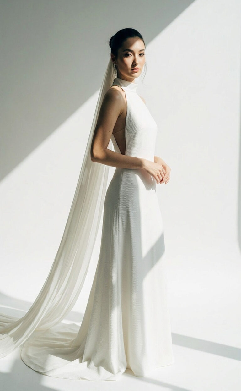 Orle Pure – Modernes Brautkleid aus strukturiertem Stoff