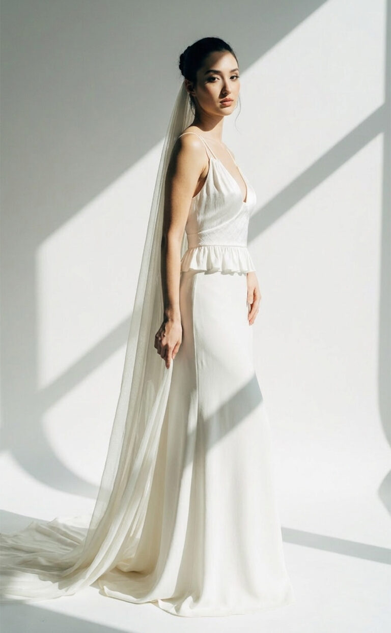 Renelle Top & Soft Silk Rock – Moderner Braut-Zweiteiler aus Seide