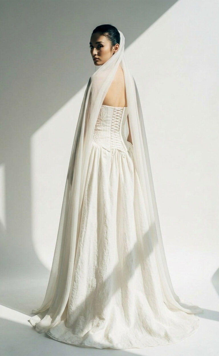 Veyann – Modernes Corsagen-Brautkleid mit wandelbarer Silhouette