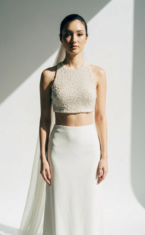 kisui Berlin, Brauttop, Glitzer, Crop Top