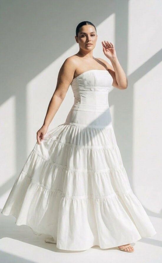 Modernes Brautkleid mit wandelbaren Bändern - Nive