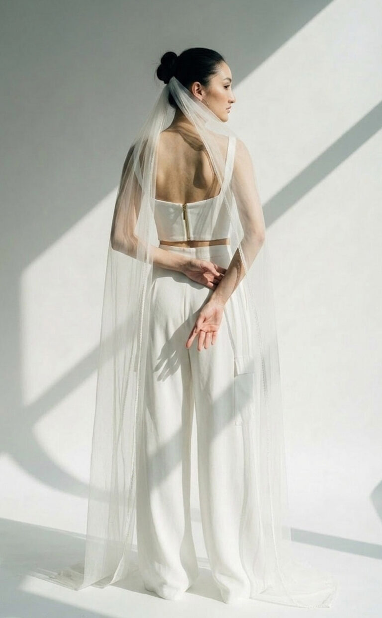 Soft Silk Sophia Top & Soft Silk Trousers – Modern bridal separates in washed silk