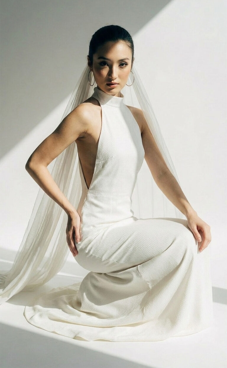 Orle Pure – Modernes Brautkleid aus strukturiertem Stoff