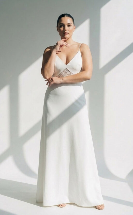 Schlichtes Brautkleid, modern